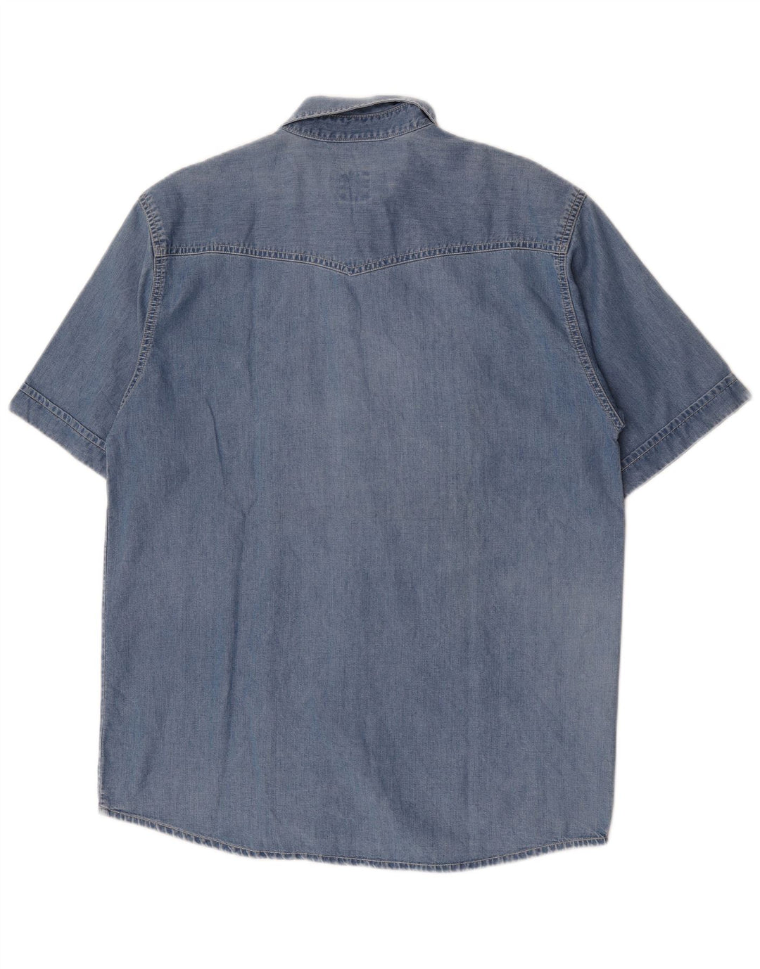 Мужская джинсовая рубашка с коротким рукавом Levi's среднего синего цвета
