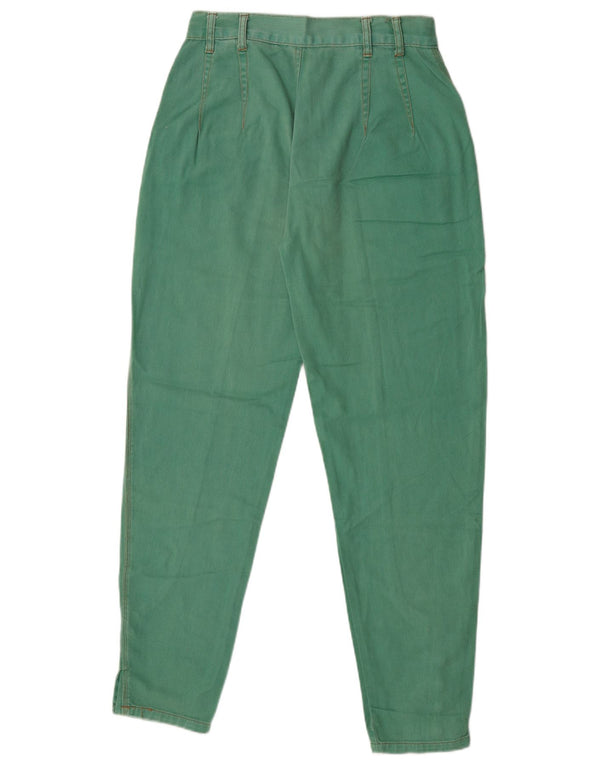 Винтажные женские зауженные джинсы с высокой талией W27 L30, зеленые