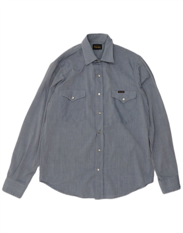 WRANGLER Mens Shirt Medium Blue