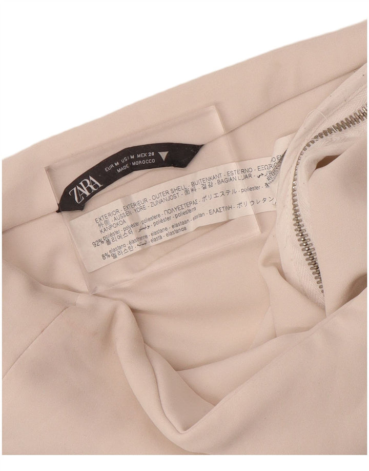 Женский укороченный топ без бретелек Zara UK 12, средний бежевый, полиэстер