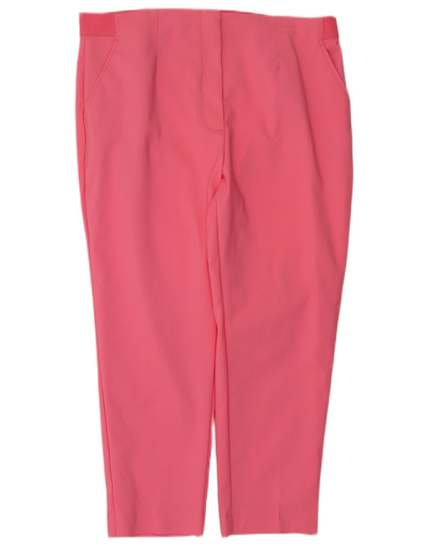 Женские узкие укороченные брюки Marks & Spencer UK 18 XL W38 L25, розовый хлопок