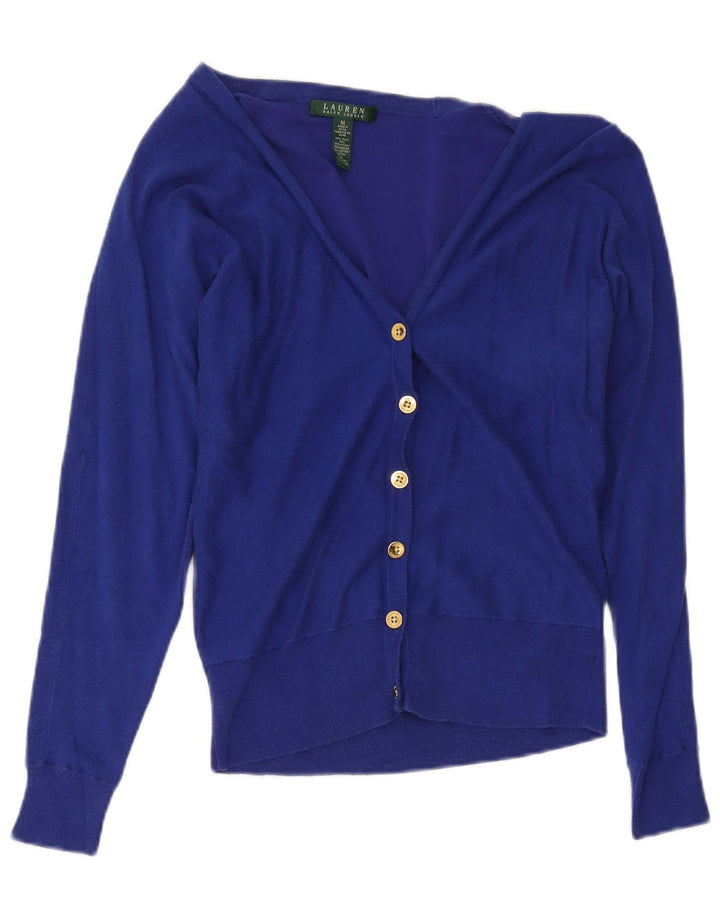 Женский кардиган-свитер Ralph Lauren UK 12, средний синий шелк