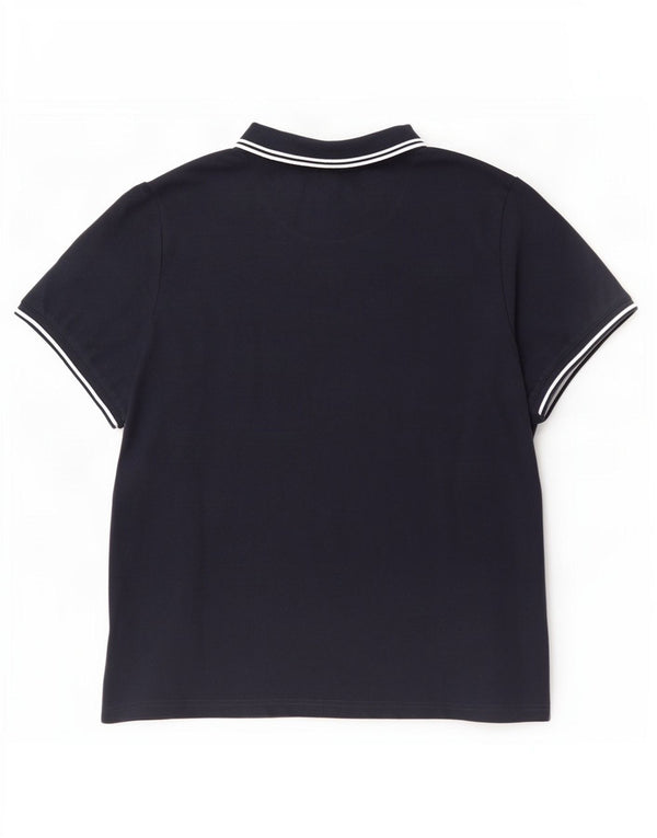 Мужская рубашка поло Pretty Green 2XL, полиэстер в темно-синюю полоску