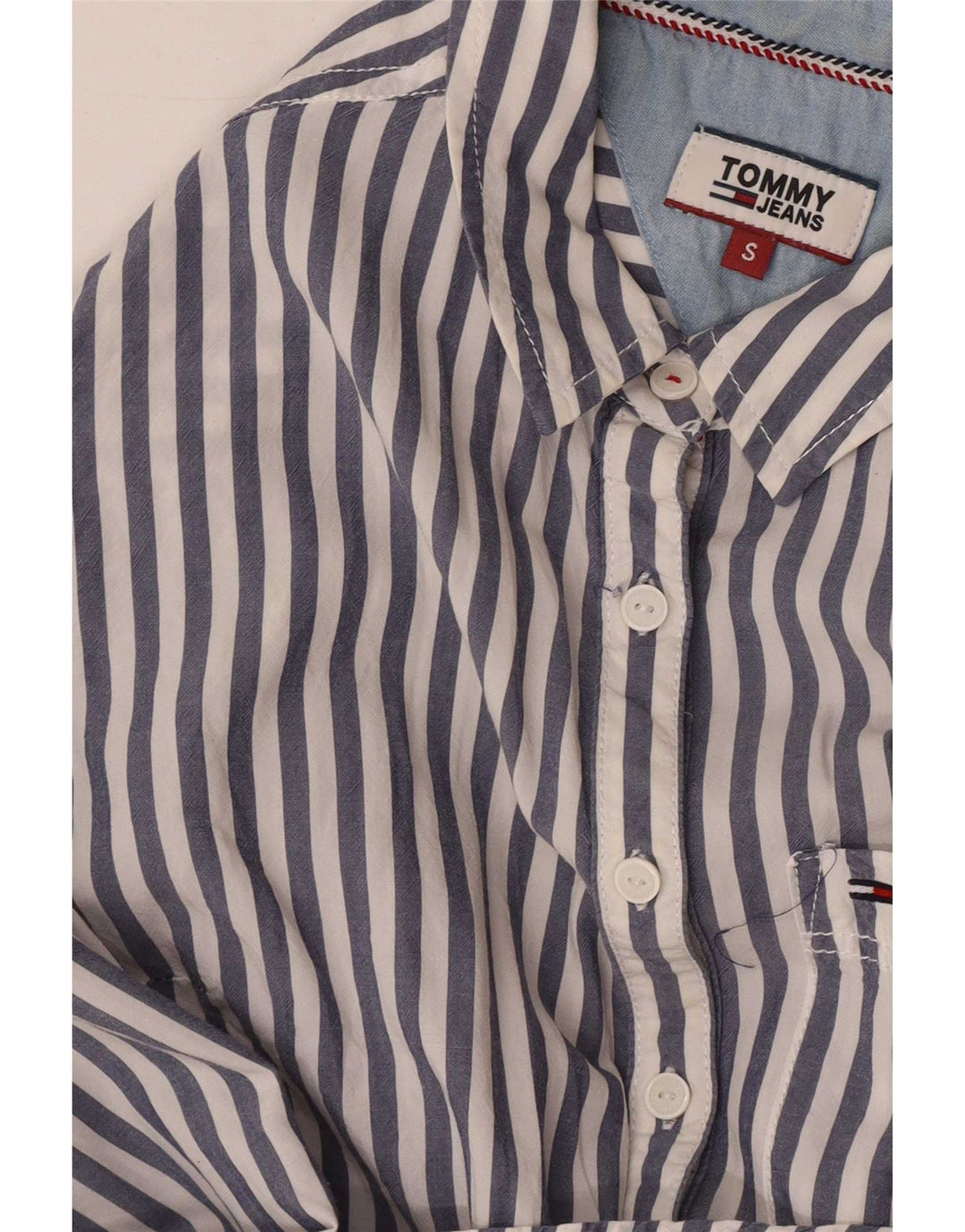 Женская рубашка Tommy Hilfiger UK 10, маленькая синяя полоска