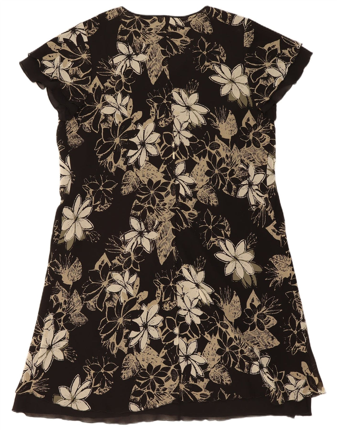 JACQUES VERT Womens A-Line Dress UK 22 3XL Black Floral Polyester