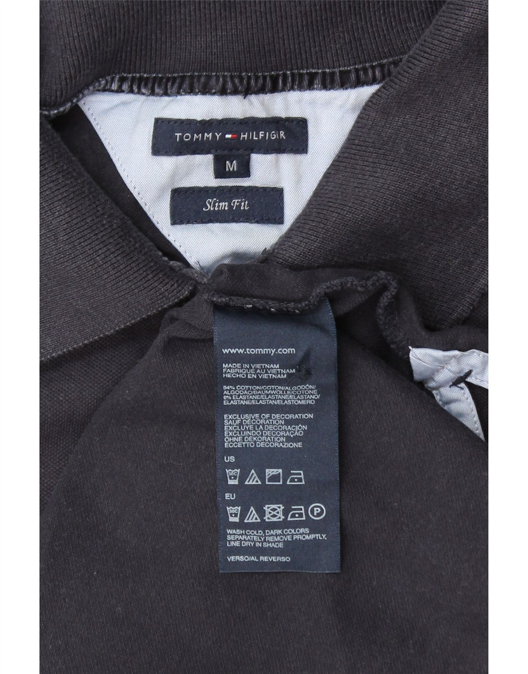 TOMMY HILFIGER Женская рубашка-поло приталенного кроя UK 12, средний темно-синий