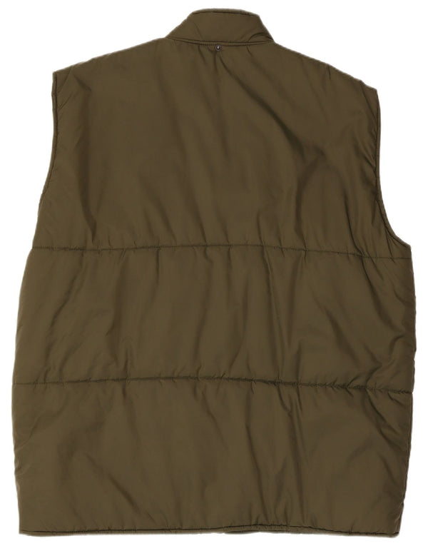 Винтажный мужской жилет UK 42 XL хаки из полиамида