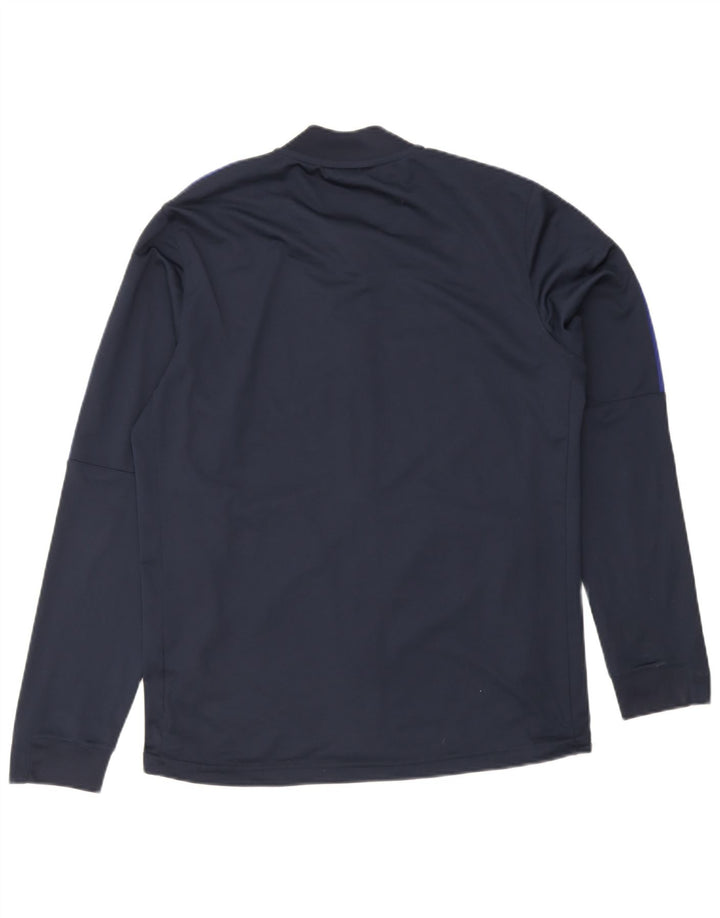 Мужская спортивная куртка Nike Dri Fit, большая темно-синяя спортивная куртка из полиэстера