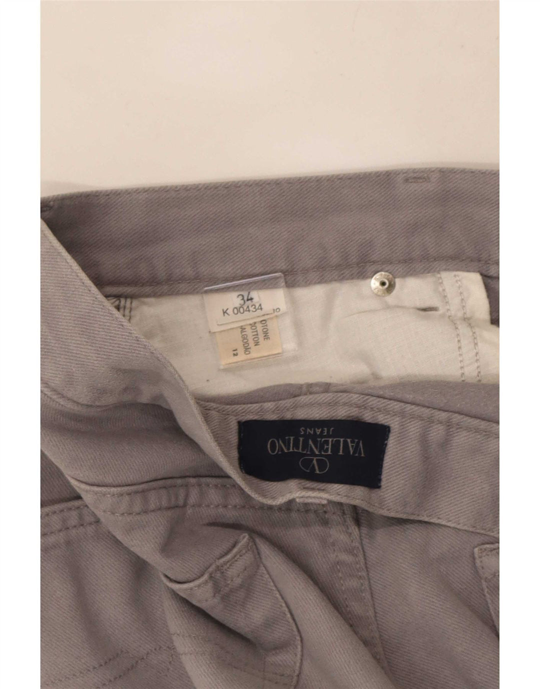 Мужские прямые джинсы Valentino W34 L26, серый хлопок