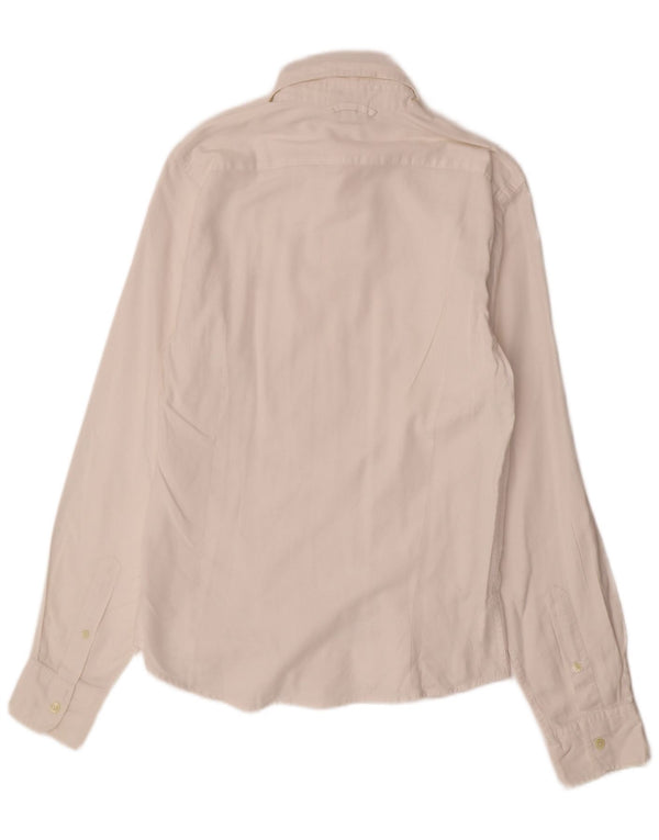 FRANKLIN MARSHALL Мужская приталенная рубашка среднего размера, белая