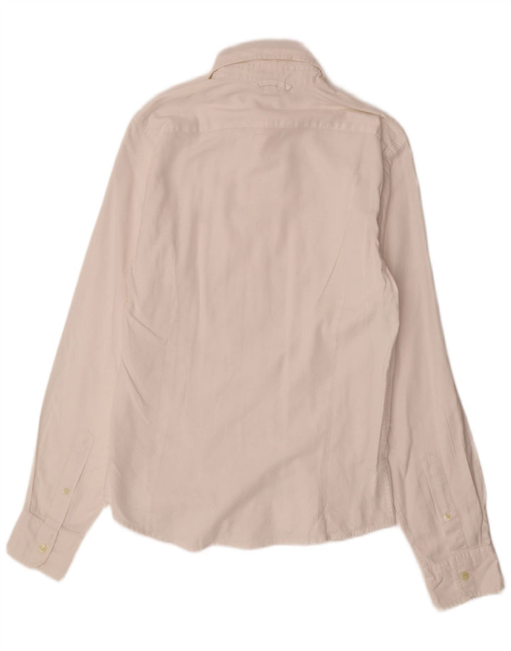 FRANKLIN MARSHALL Мужская приталенная рубашка среднего размера, белая