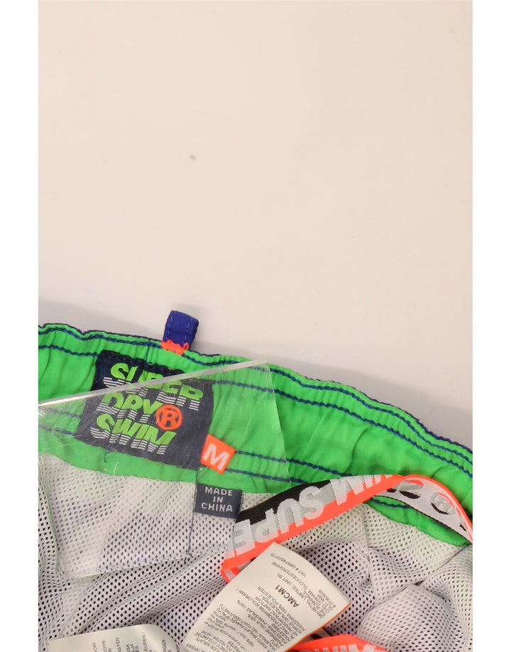 SUPERDRY Мужские шорты для плавания с рисунком, средний синий, полиэстер