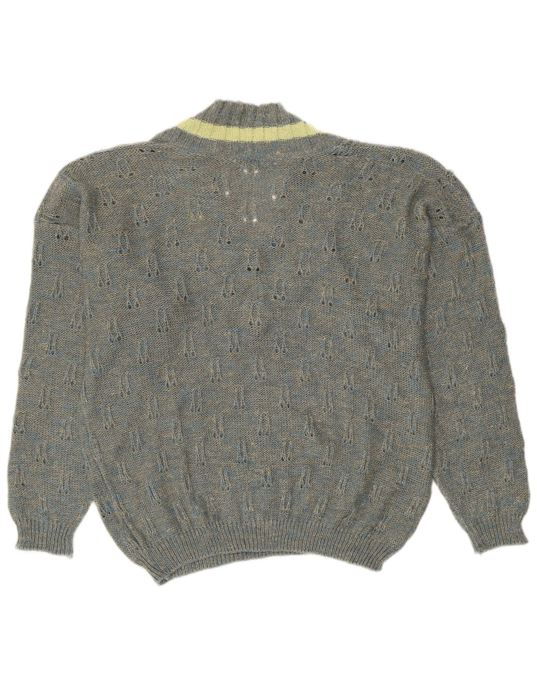 ВИНТАЖНЫЙ женский джемпер с v-образным вырезом, Великобритания, 18 XL, серый