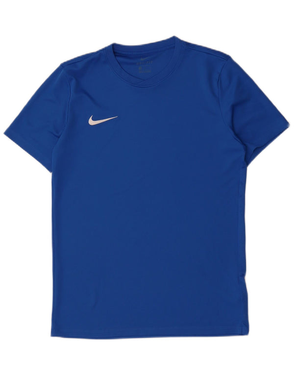 Мужская футболка NIKE Dri Fit из полиэстера среднего синего цвета
