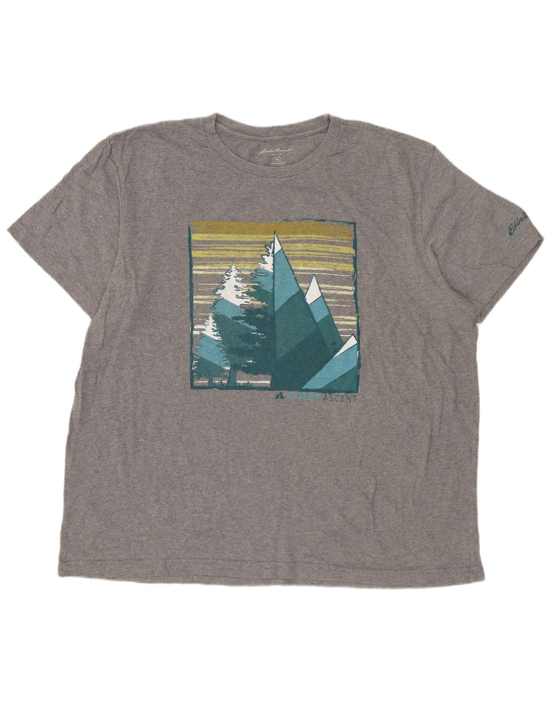 Мужская футболка с рисунком EDDIE BAUER, XL, серый хлопок