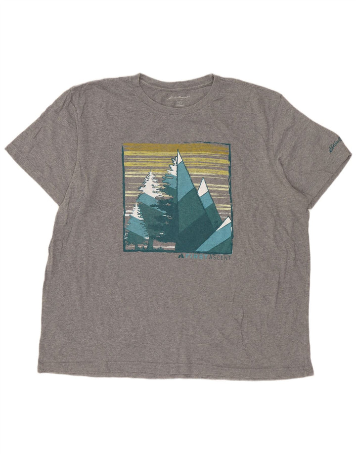 Мужская футболка с рисунком EDDIE BAUER, XL, серый хлопок