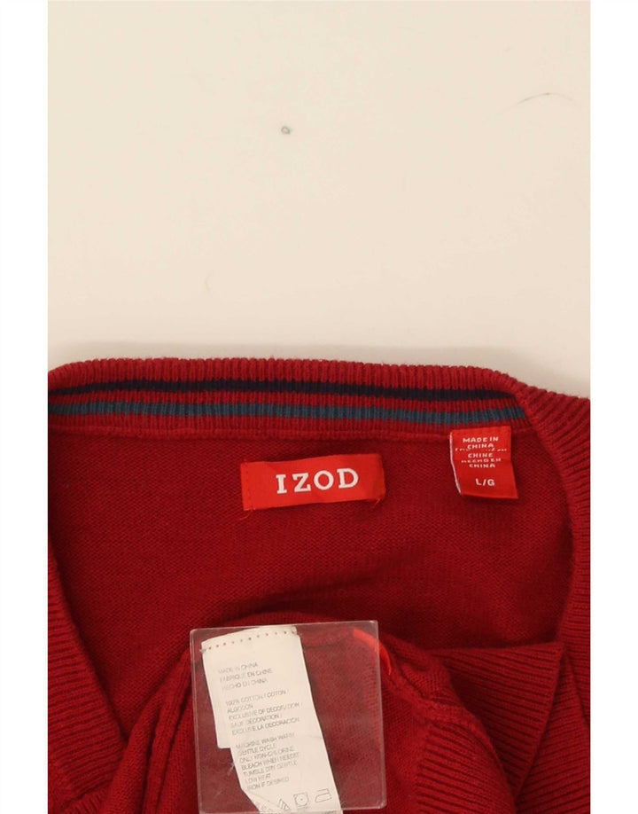 Мужская майка Izod, большая красная хлопковая майка