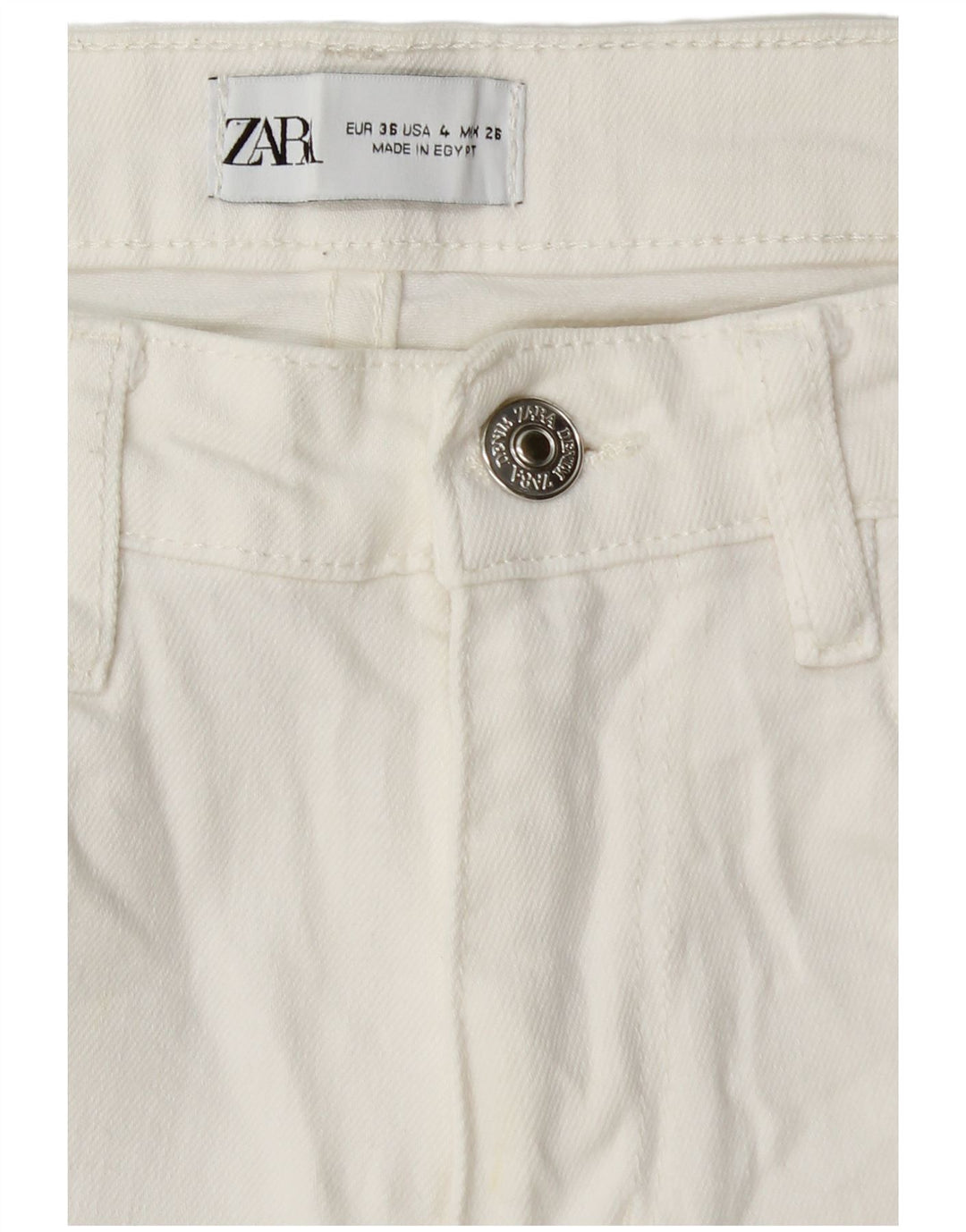 Женские прямые джинсы ZARA EU 36 XS W26 L26, белые