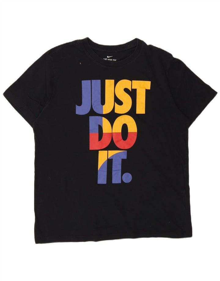 Мужская футболка с рисунком Nike, большой черный хлопок