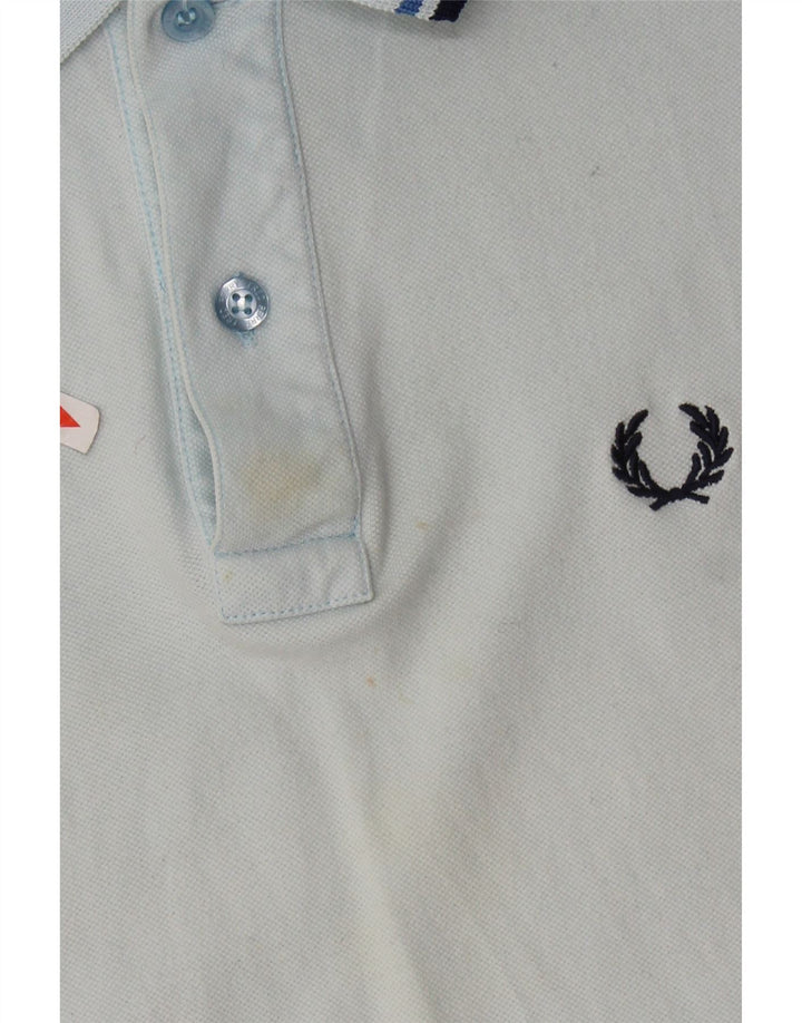 Мужская легкая и эластичная рубашка-поло FRED PERRY, маленькая синяя, хлопок