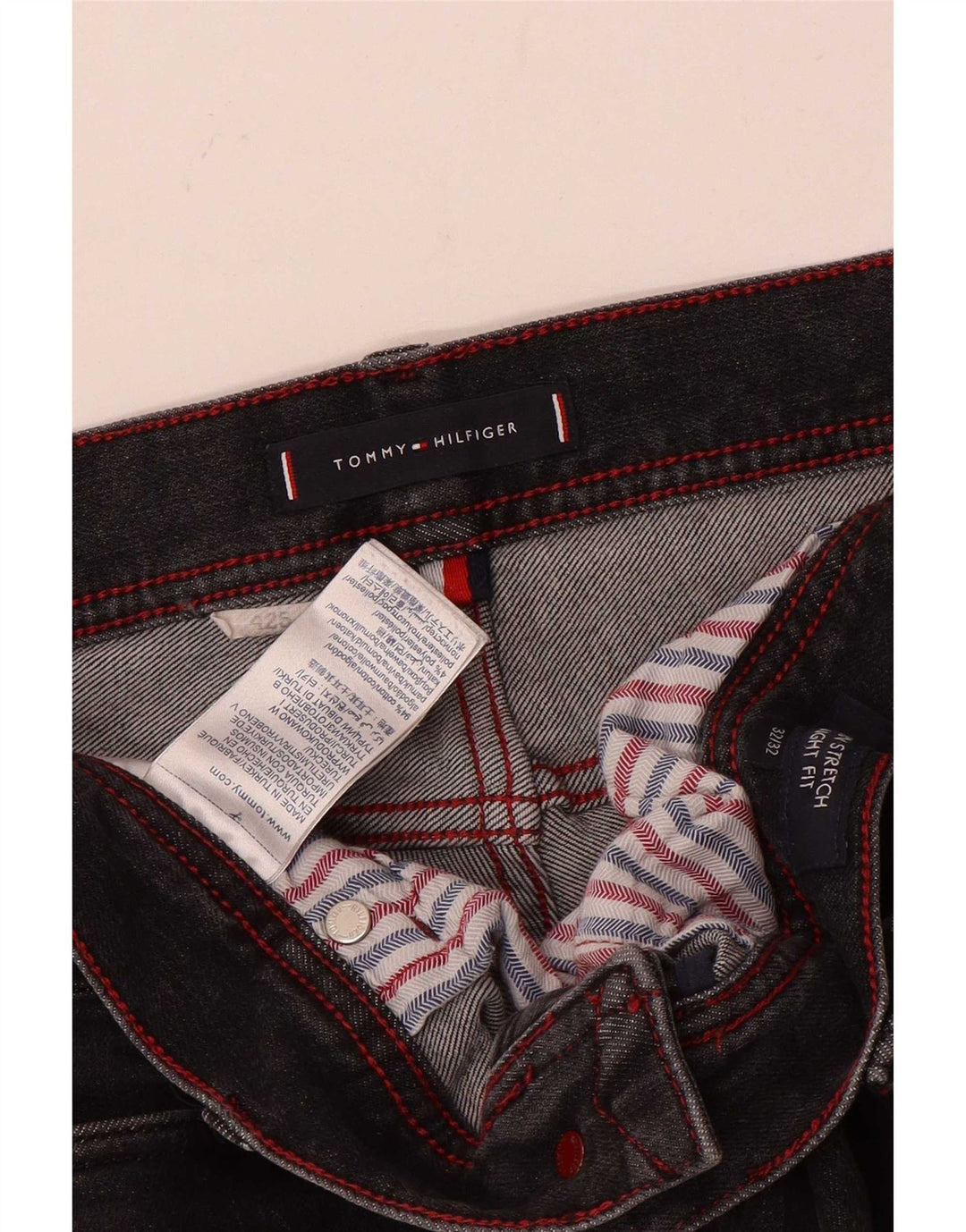 Мужские прямые джинсы Tommy Hilfiger W32 L29, серый хлопок