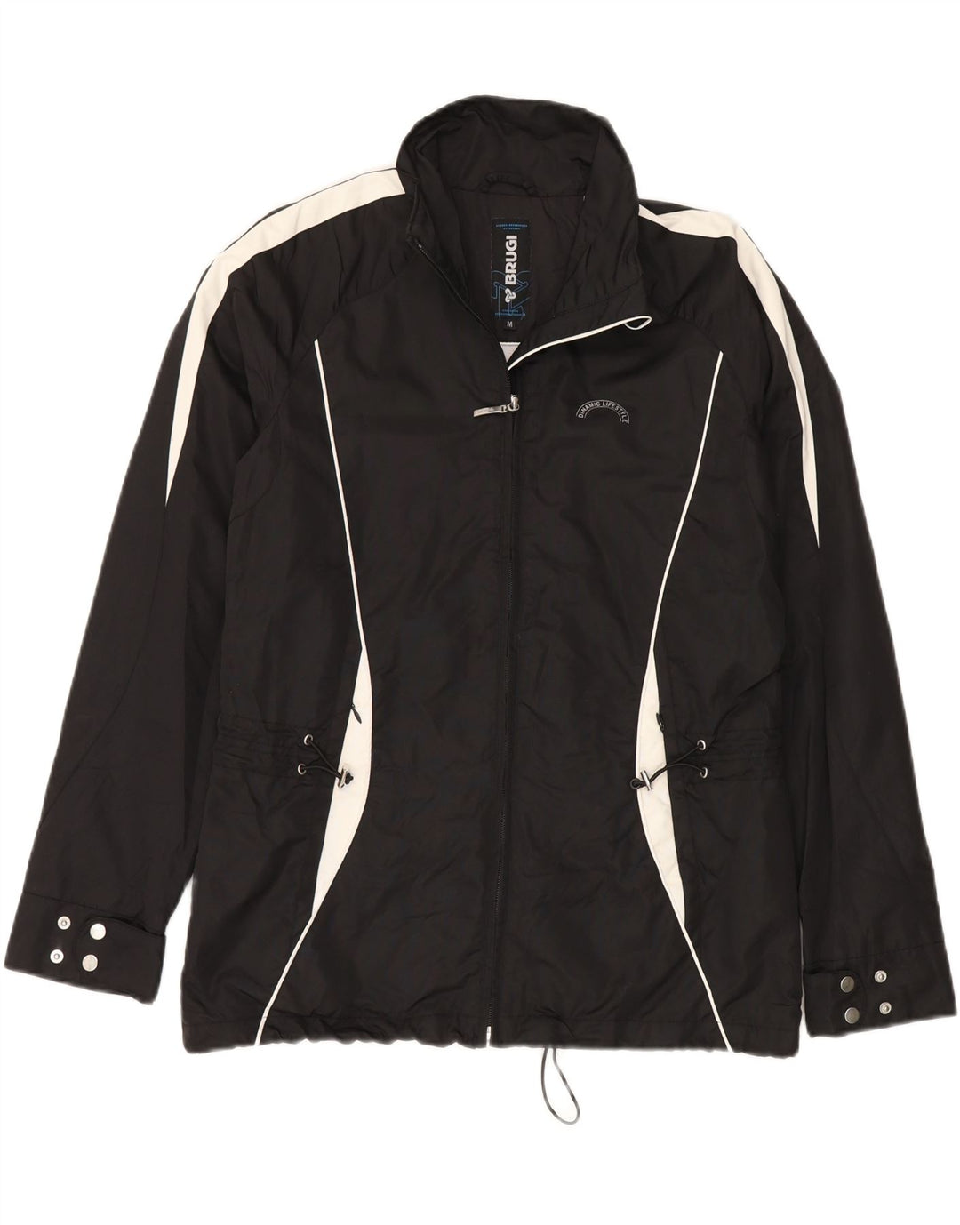 Мужская дождевик Brugi UK 38, средний черный, полиамид с цветными блоками