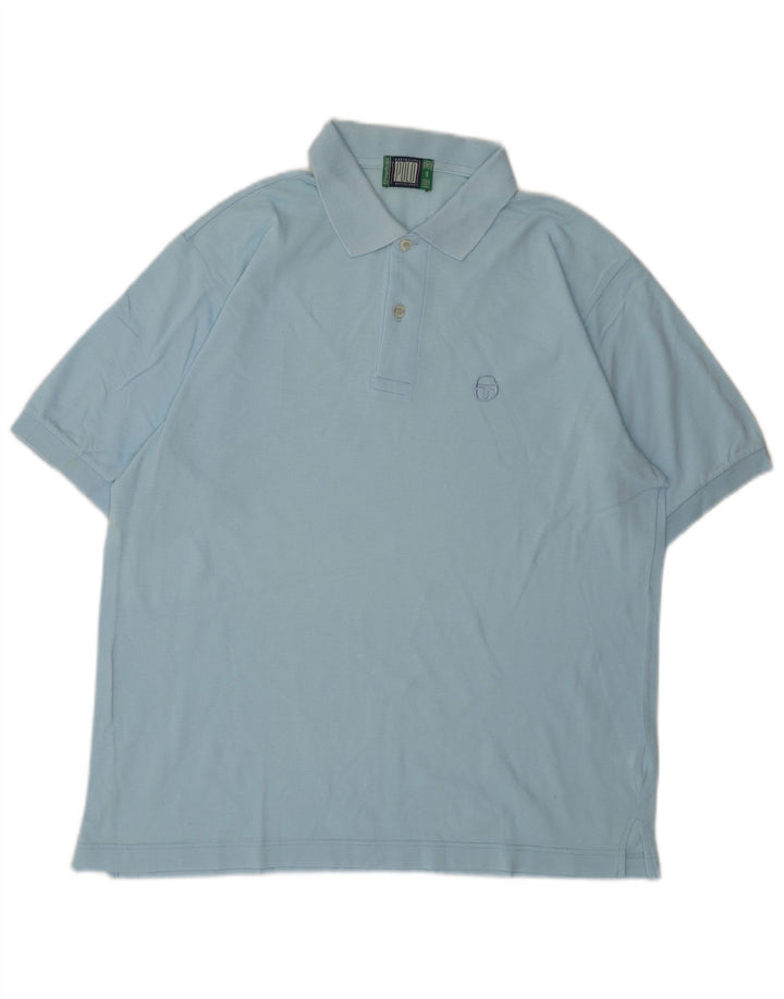 Мужская рубашка-поло Sergio Tacchini IT 50, средний синий хлопок