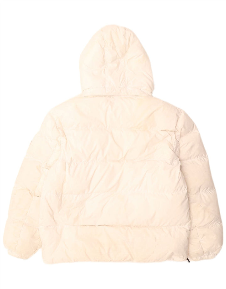 Мужская стеганая куртка с рисунком Tommy Hilfiger UK 40, большая белая с цветными блоками