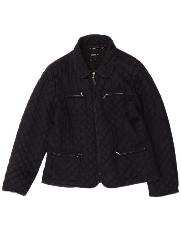 Женская стеганая куртка Hobbs UK 14, большой черный нейлон