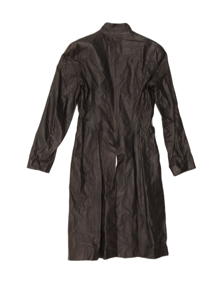 Plein Sud Женское кожаное пальто EU 38 Среднее черное кожаное