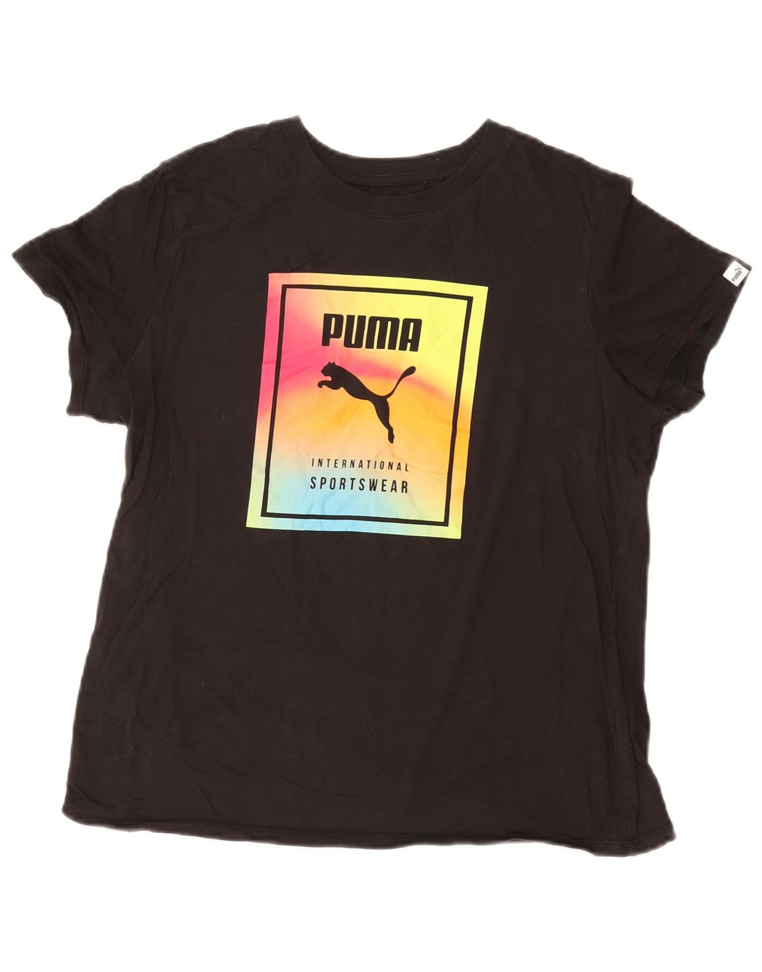 Женская футболка с рисунком PUMA Top UK 14, большая черная