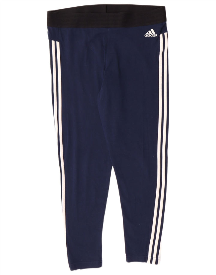 Женские леггинсы Adidas UK 20/22 XL, темно-синие, хлопок
