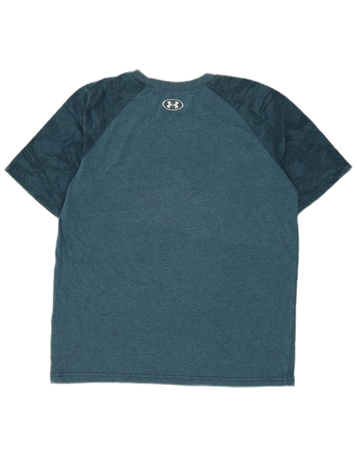 Футболка с рисунком Under Armour для мальчиков, топ 11–12 лет, большая синяя