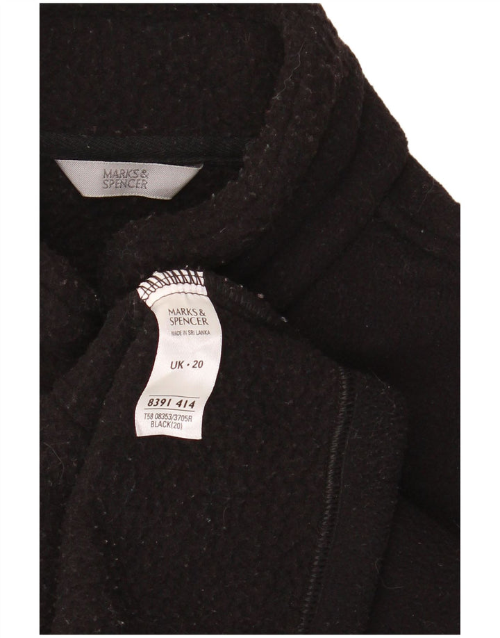 Женский дафлкот оверсайз Marks & Spencer UK 20 2XL, черный полиэстер