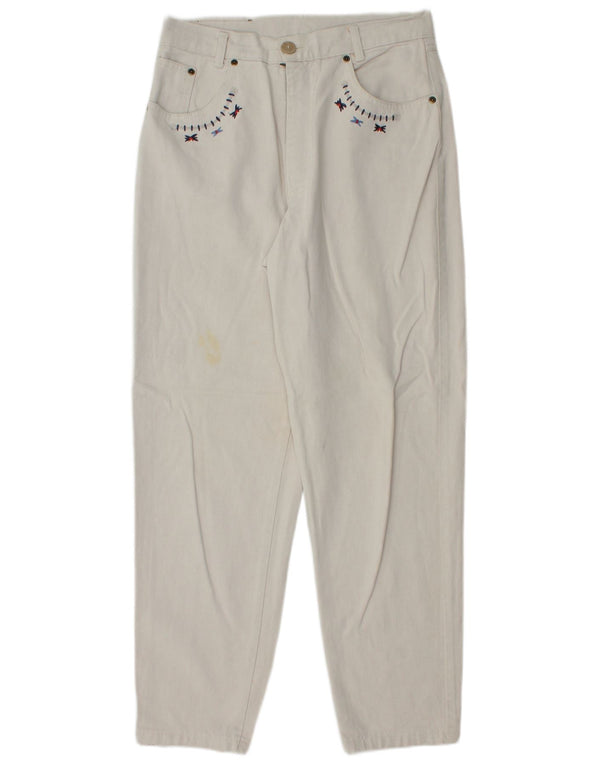 Женские зауженные джинсы Giesswein с высокой талией UK 16, большие W30 L30, белый хлопок