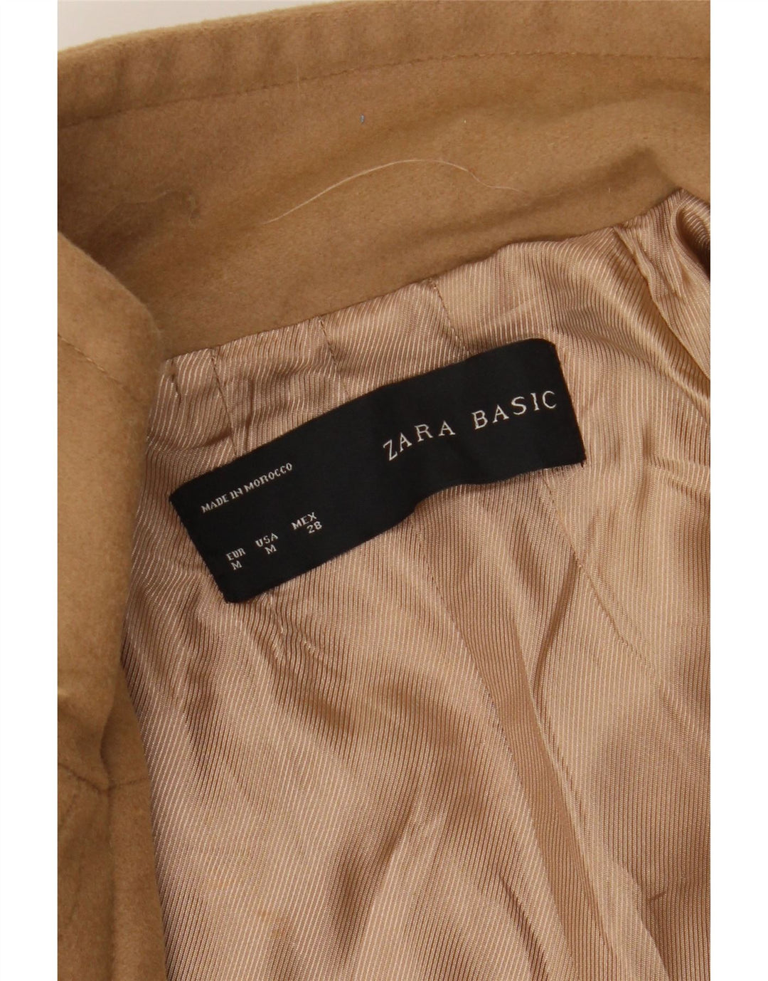 Женская куртка-бомбер из искусственного меха Zara UK 12, средний бежевый