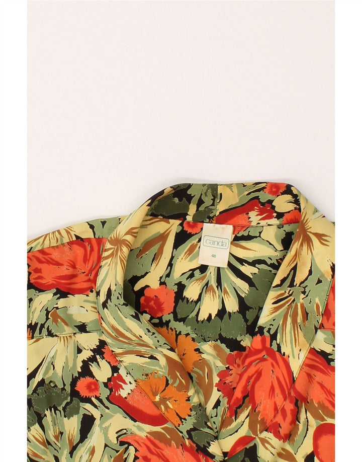 CANDA Womens Short Sleeve Shirt Blouse EU 48 2XL Multicoloured Floral Vintage Canda and Second-Hand Canda from Messina Hembry 