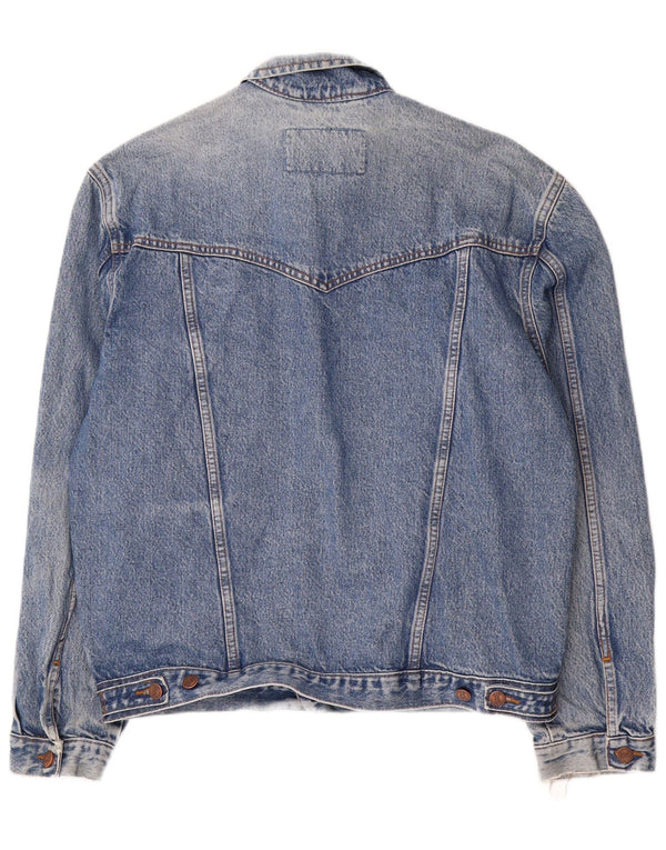 Мужская джинсовая куртка WRANGLER UK 40, большая синяя, хлопок