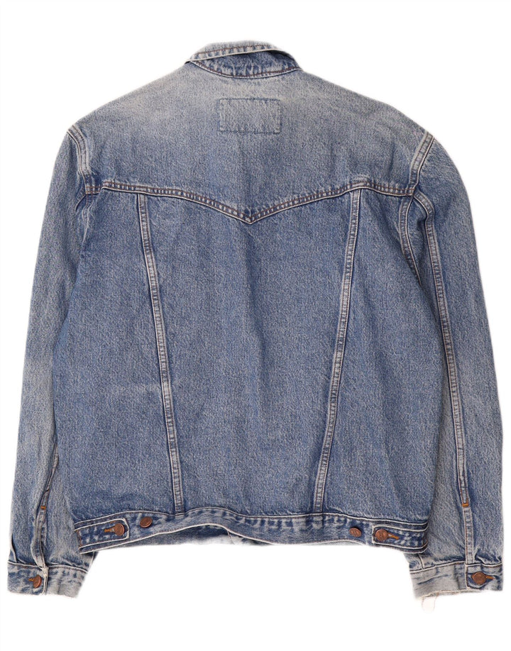 Мужская джинсовая куртка WRANGLER UK 40, большая синяя, хлопок