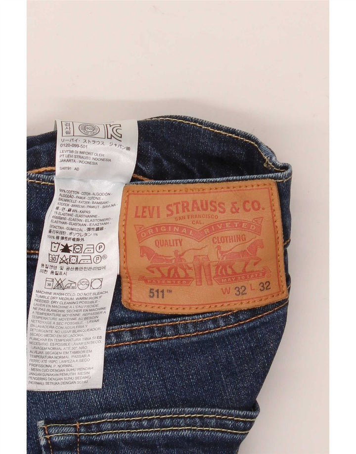 Мужские джинсы Levi's Slim 511 W32 L32 синие, хлопок