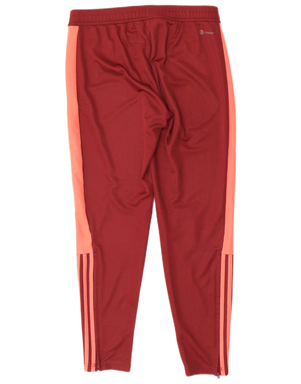 Женские спортивные брюки Adidas Aeroready UK 12/14, средний красный с цветными блоками