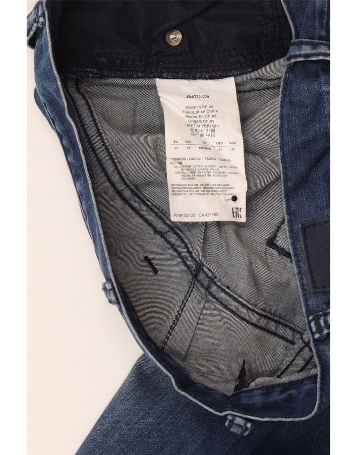 Мужские прямые джинсы Armani W31 L30 синие, хлопок