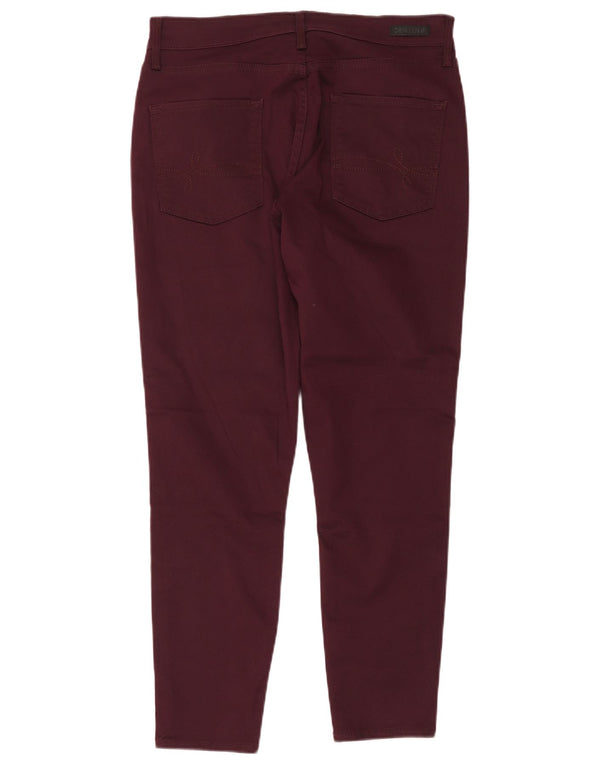 Женские укороченные джинсы скинни Levi's Denizen с высокой посадкой США 14 XL W32 L26 бордовые