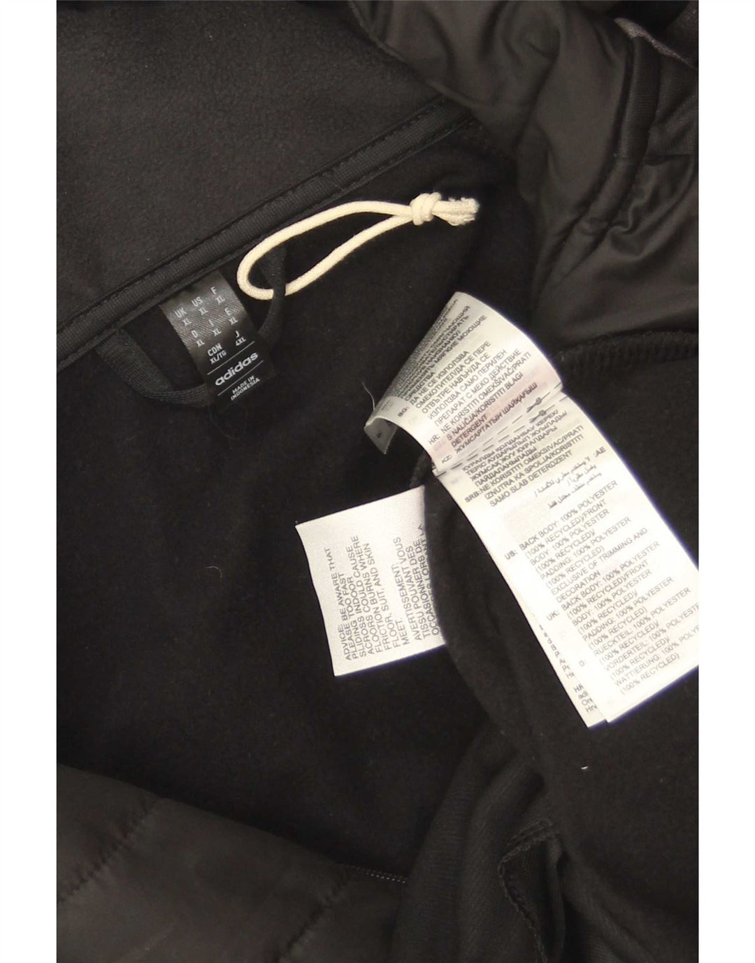 Мужской спортивный костюм Adidas Aeroready с воротником на молнии, верхняя куртка XL, черный полиэстер
