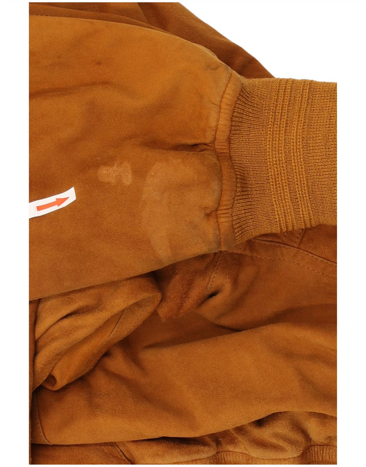 Мужской замшевый бомбер VINTAGE UK 42 XL Бежевый