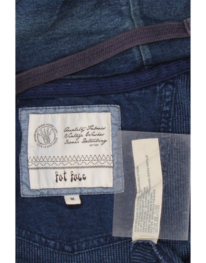 FAT FACE Мужской свитер с капюшоном на молнии, средний темно-синий, хлопок