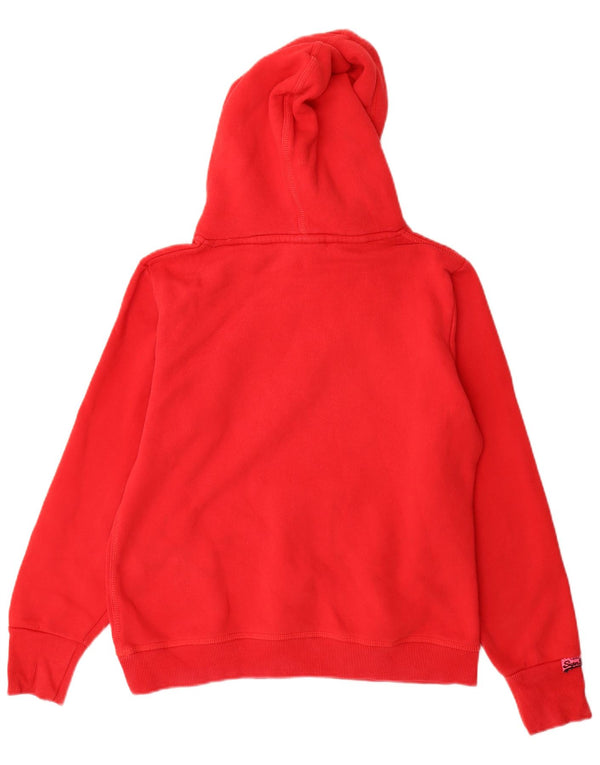 Женский джемпер с капюшоном Superdry UK 18 XL, красный хлопок