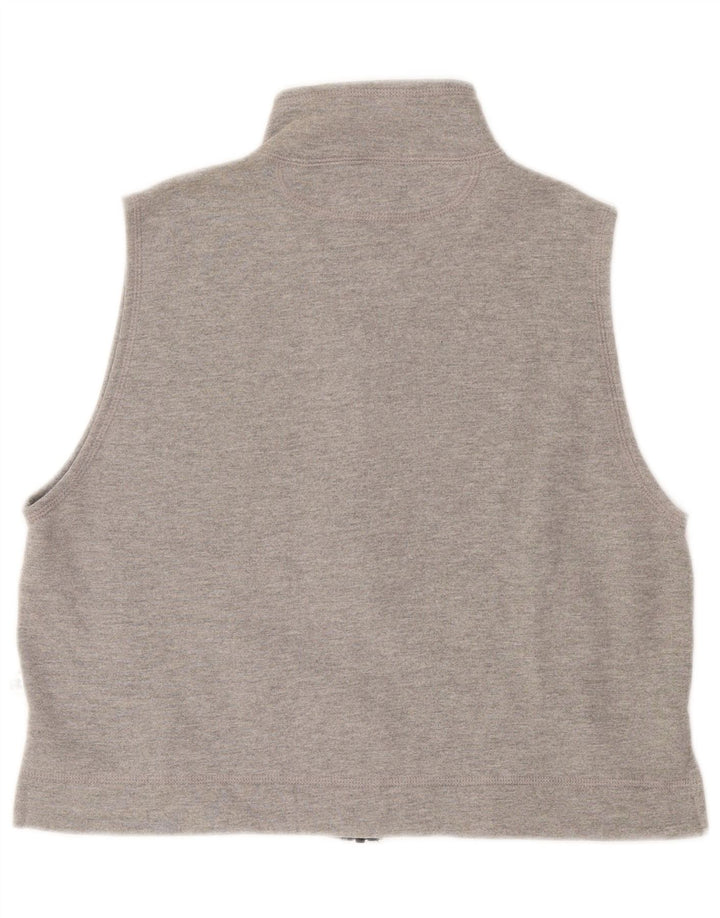 RUSSELL ATHLETIC Womens Sleeveless Tracksuit Top Jacket UK 16 Large Grey