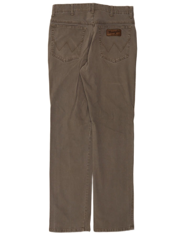 Мужские прямые повседневные брюки Wrangler Texas Stretch W34 L32, серый хлопок