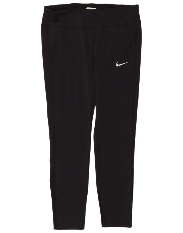 Женские леггинсы NIKE Dri Fit UK 16, большие размеры, черный полиэстер